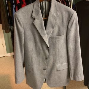 100% Wool Gray Flannel Custom Suit